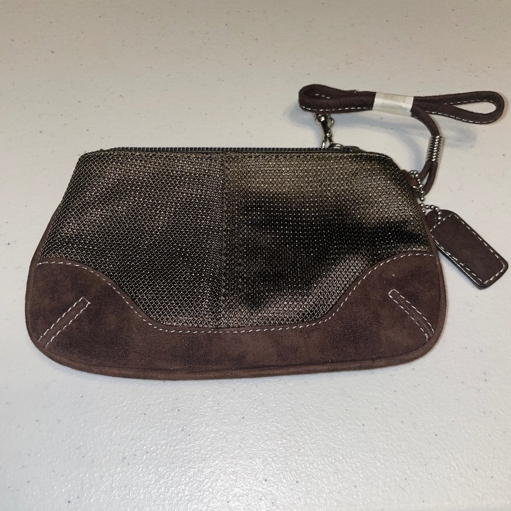 NWOT Marmi Suede Wallet Crossbody Bag Purse Brown